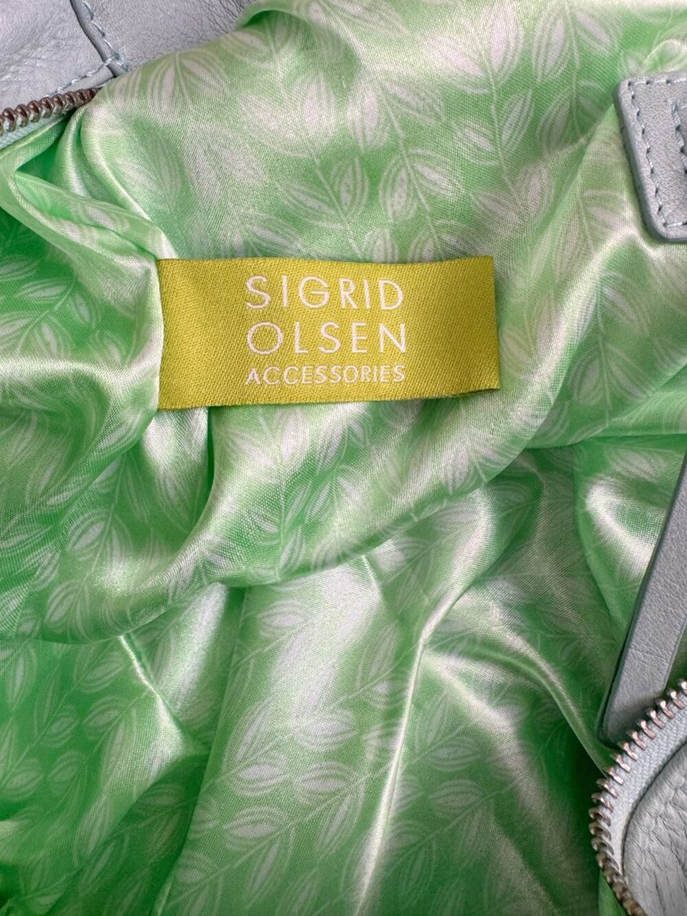 SIGRID OLSEN Aqua Sea Green Blue buttery Leather Hobo Purse NEW WITHOUT TAGS - Picture 2 of 11